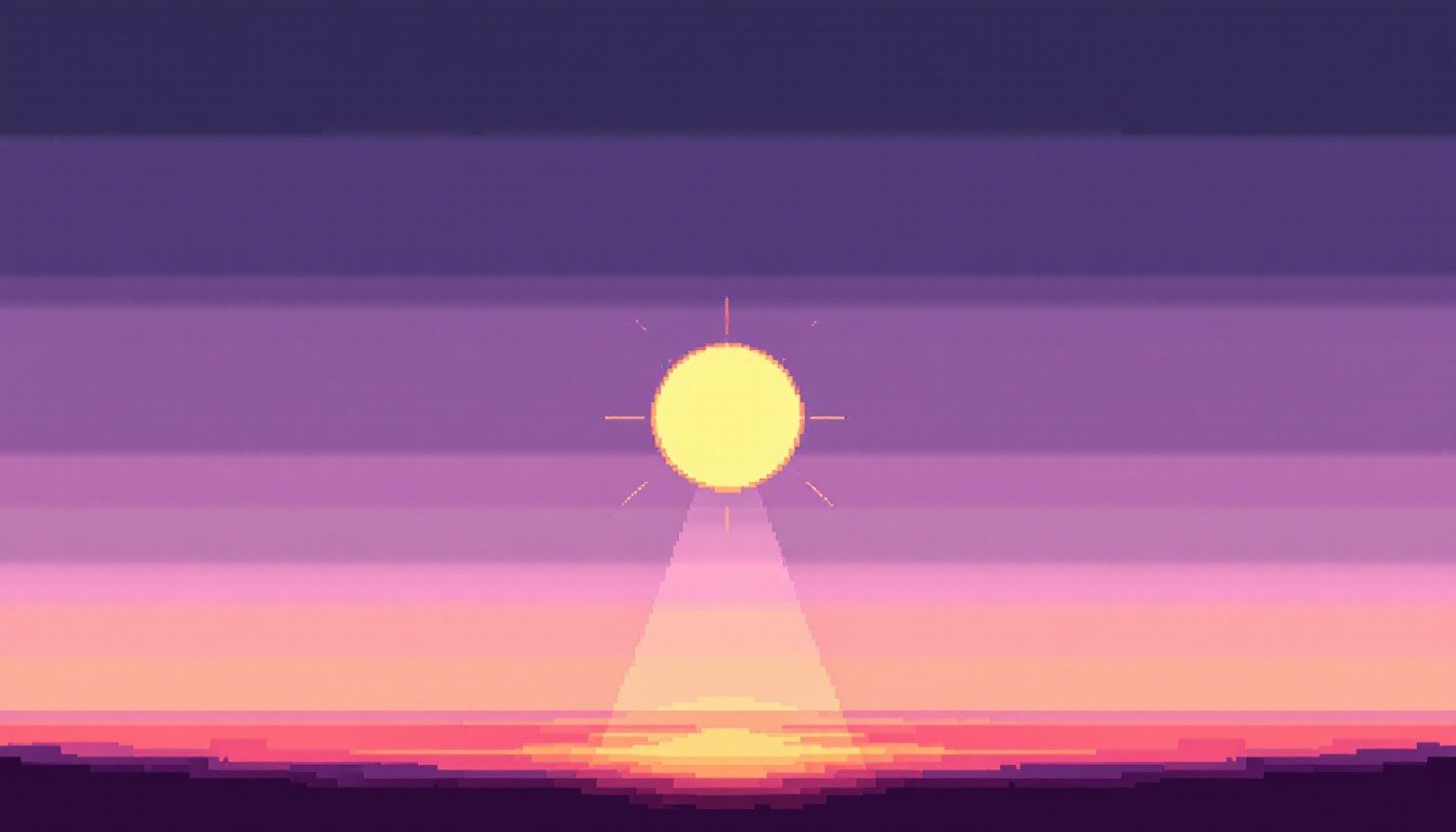 Free Golden Pixel Dawn Image - Sunrise, Sunset, Pixel | Download at ...