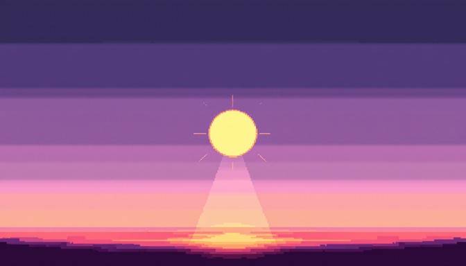 Free Golden Pixel Dawn Image - Sunrise, Sunset, Pixel | Download at ...