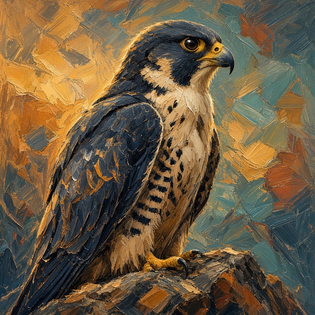 Perugrine Download Peregrine Falcon Painting Image - Falcon, Peregrine, Bird ...