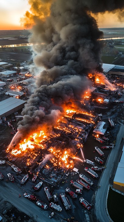 Free Devastating Industrial Fire Image - Fire, Smoke, Industrial ...