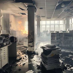 Office Explodes Free Office Fire Chaos Image - Fire, Office, Destruction | Download at ...