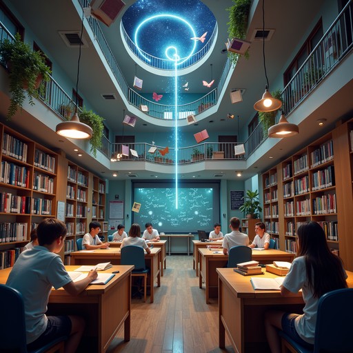 Knowledge Wall Environment Free Luminous Knowledge Sanctuary Image - Library, Study, Blue ...