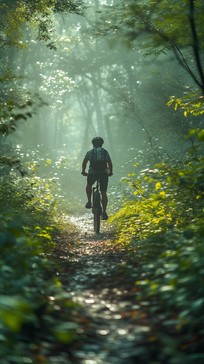Free Forest Cycling Adventure Image - Cycling, Forest, Sunlight ...