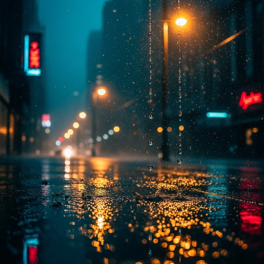 Free Rainy city lights Photo - Rain, City, Night | Download at StockCake