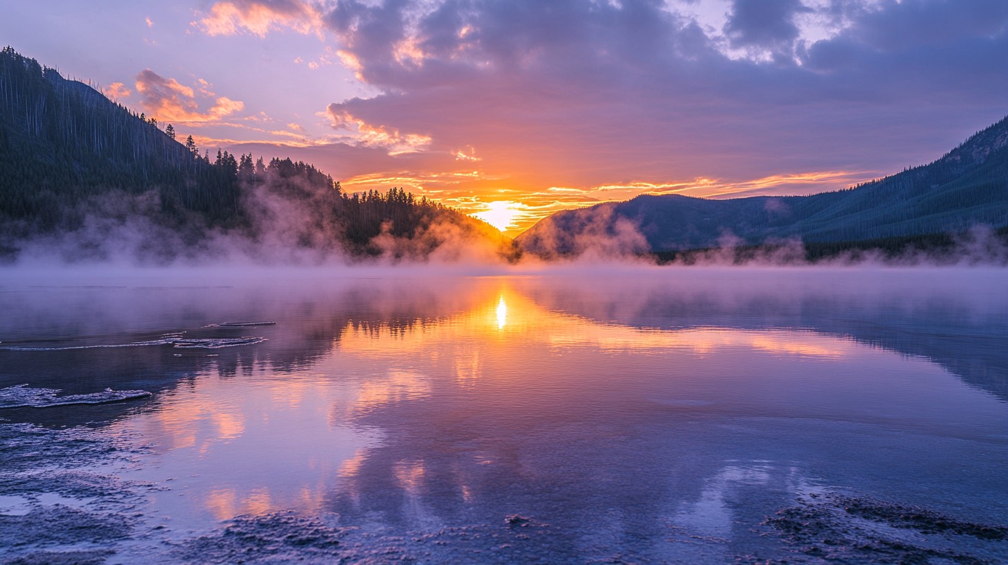 Free Misty Sunrise Reflection Image - Sunrise, Mist, Lake | Download at ...