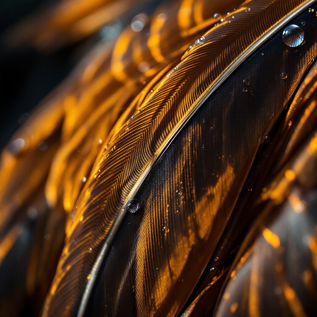 Free Golden Feather Detail Image - Feather, Macro, Amber | Download at ...