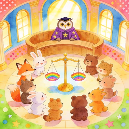 Free Animal Justice Scene Image - Whimsical, Courtroom, Animals ...