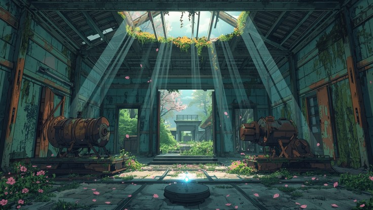 Free Nature Reclaims Architecture Image - Anime, Landscape, Abandoned ...
