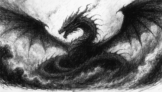 Free Charcoal Dragon Sketch Image - Dragon, Charcoal, Sketch | Download ...