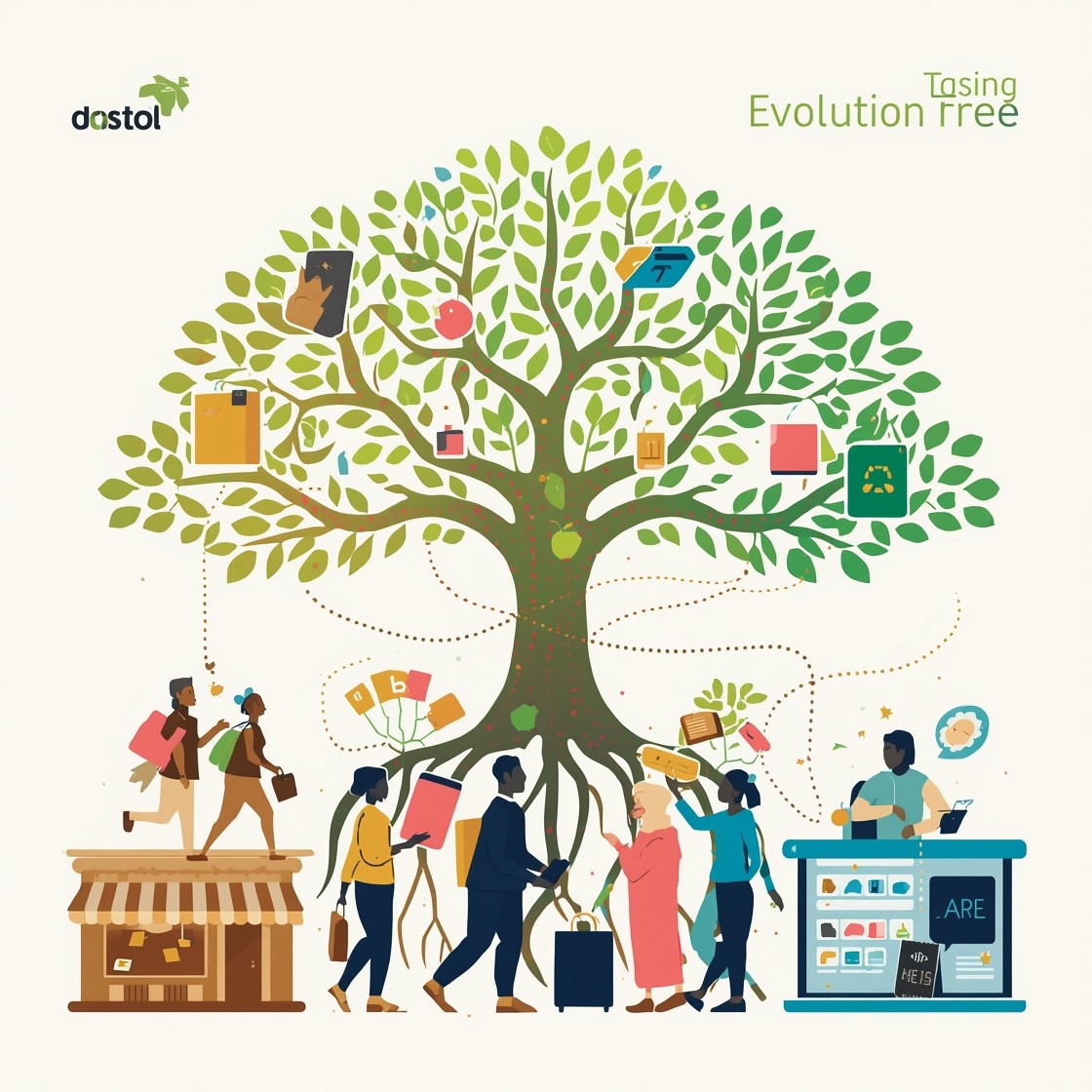 Free Shopping Evolution Tree Image - Shopping, Evolution, Retail ...