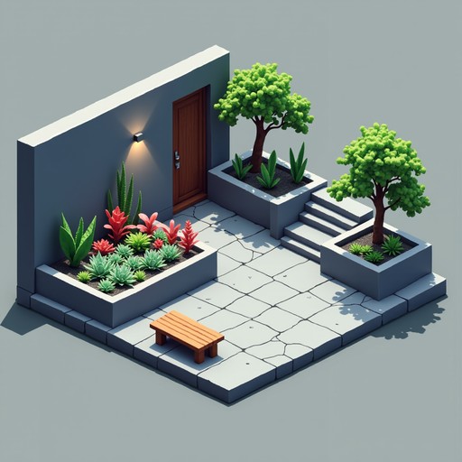 Free Digital Garden Blocks Image - Isometric, Garden, Modular ...
