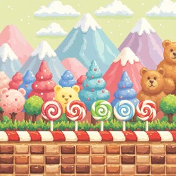 Free Sweet Pixel Paradise Image - Pixel, Candy, Retro | Download at ...