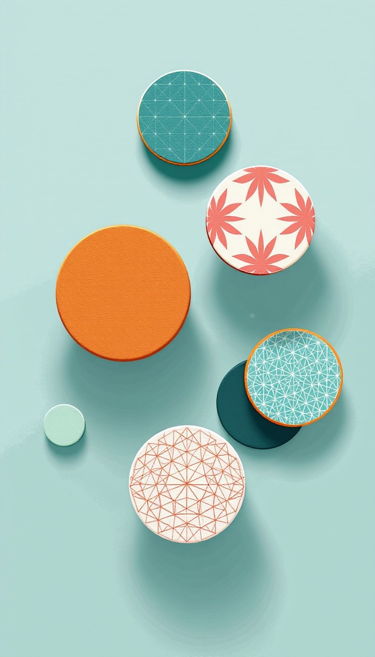 Free Floating Geometric Coasters Image - Coasters, Geometric, Minimal ...