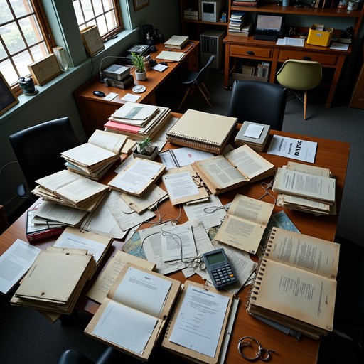 Free Academic work sprawl Image - Workspace, Cluttered, Papers ...