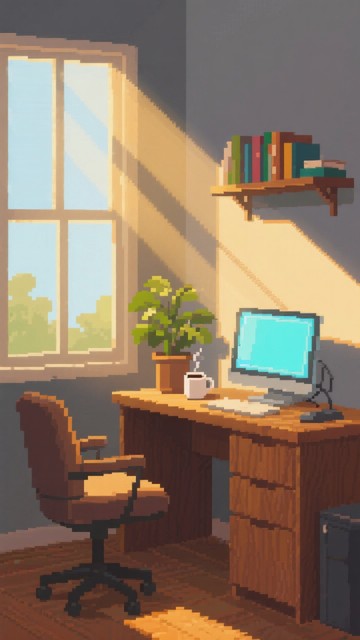 Free Sunlit Pixel Workspace Image - Workspace, Sunlight, Pixel ...