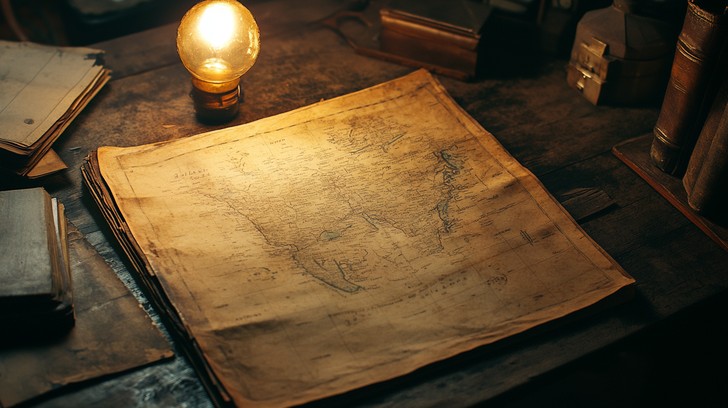 Free Antique map study Image - Map, Antique, Desk | Download at StockCake
