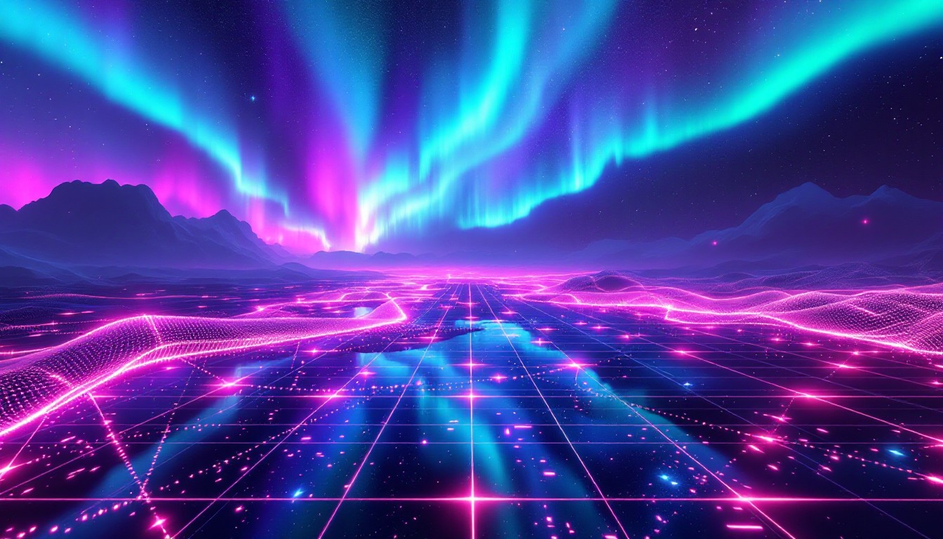 Free Digital Aurora Grid Photo - Cyberpunk, Aurora, Neon | Download at ...