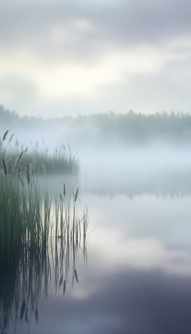 Free Misty Reed Reflection Image - Pond, Reeds, Reflection | Download ...