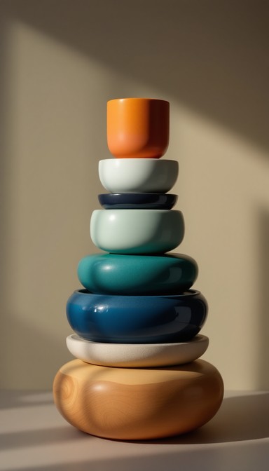 Free Stacked Ceramic Tower Image | Download at StockCake