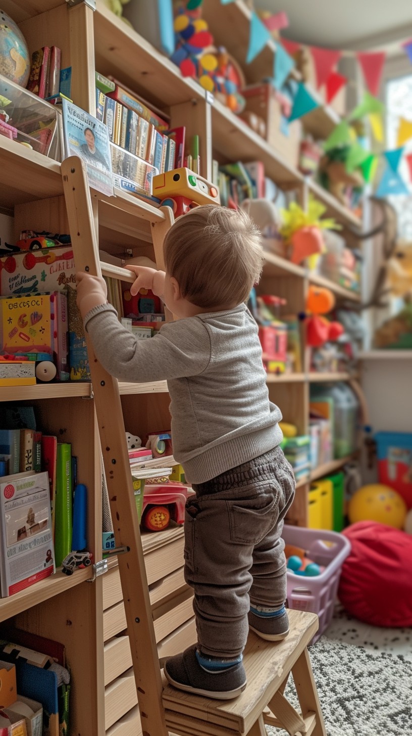 Free Toddler Reaching Books Image - Toddler, Books, Playroom | Download ...