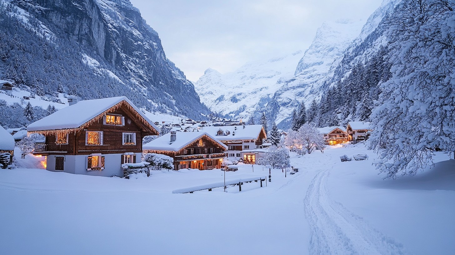 Free Snowy Alpine Village Image - Snow, Village, Alpine | Download at ...