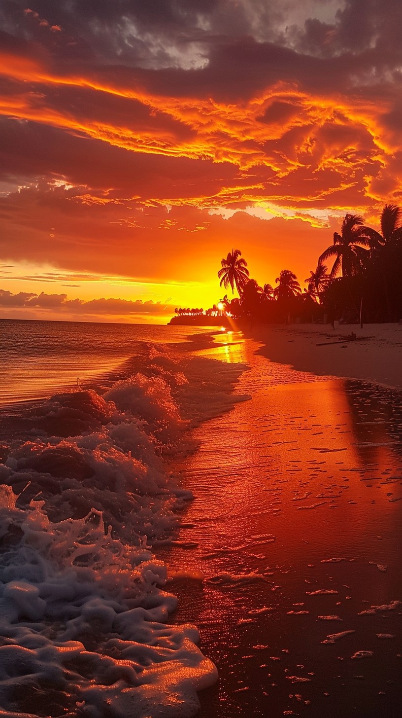 Free Sunset Beach Serenity Image - Sunset, Beach, Ocean | Download at ...