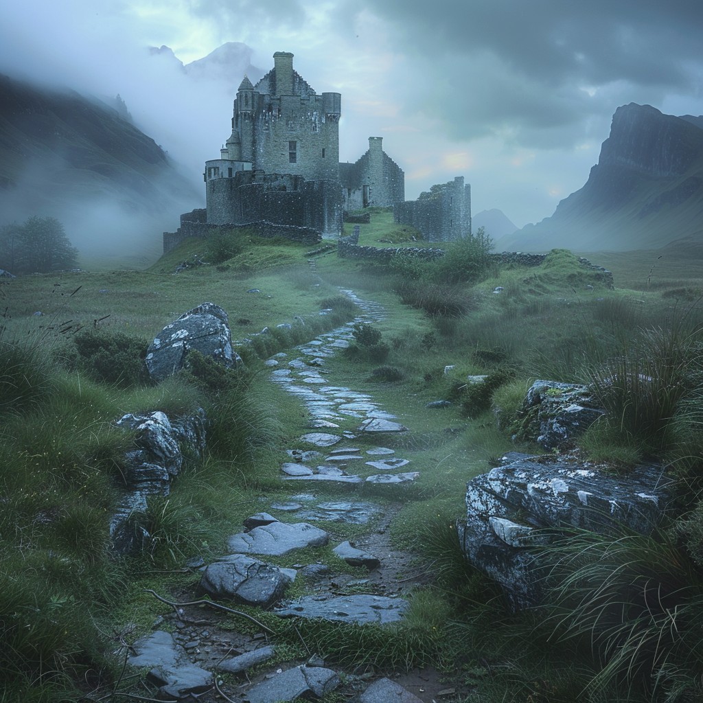 Free Misty Castle Morning Image - Castle, Mist, Mountains | Download at ...