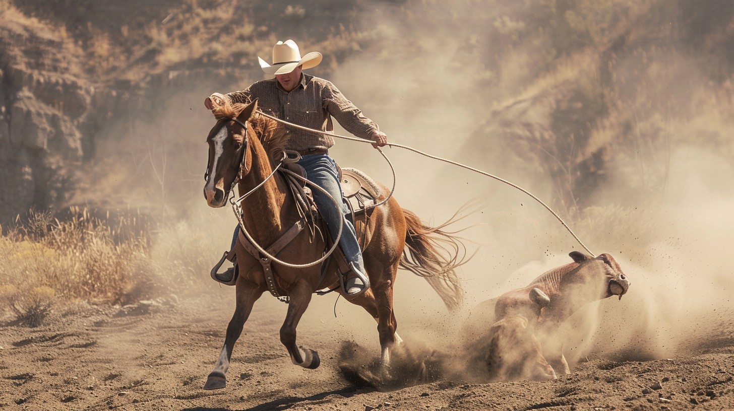 Free Cowboy Roping Cattle Photo - Cowboy, Horse, Lasso | Download at ...
