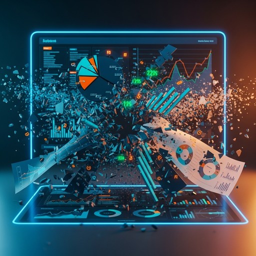 Data Points Exploding Download Fractured Data Dashboard Image - Data, Statistics, Analytics ...