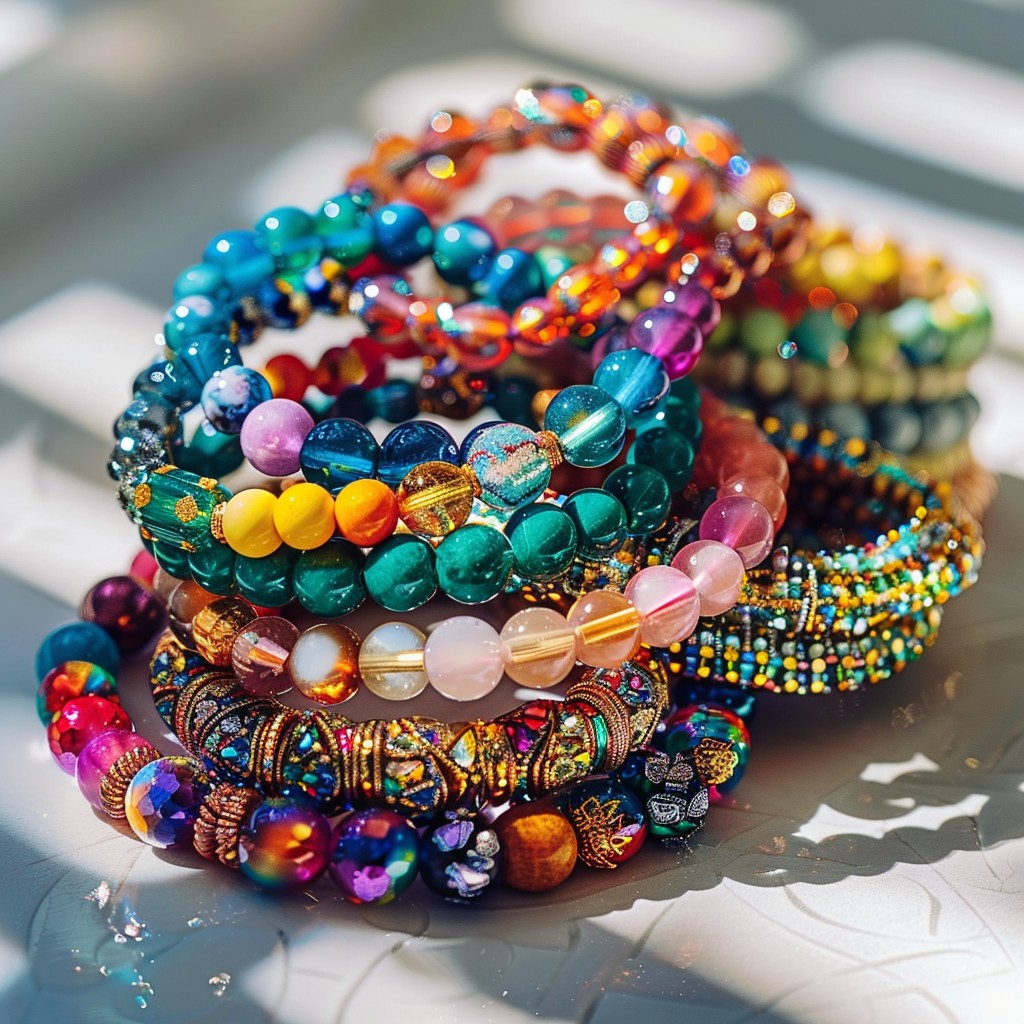 Free Colorful Beaded Bracelets Image - Accessories, Beads, Colorful ...