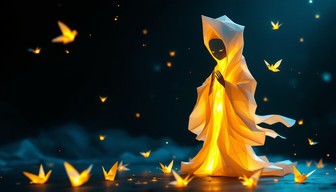 Free Glowing Paper Spirit Image - Origami, Pixel, Glowing | Download at ...