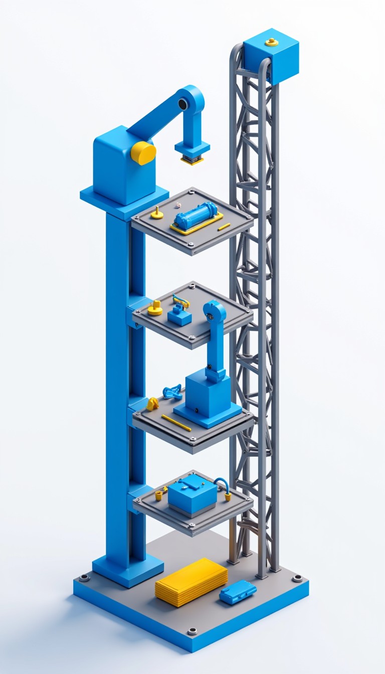 Free Automated Production Tower Image - Manufacturing, Robotic ...