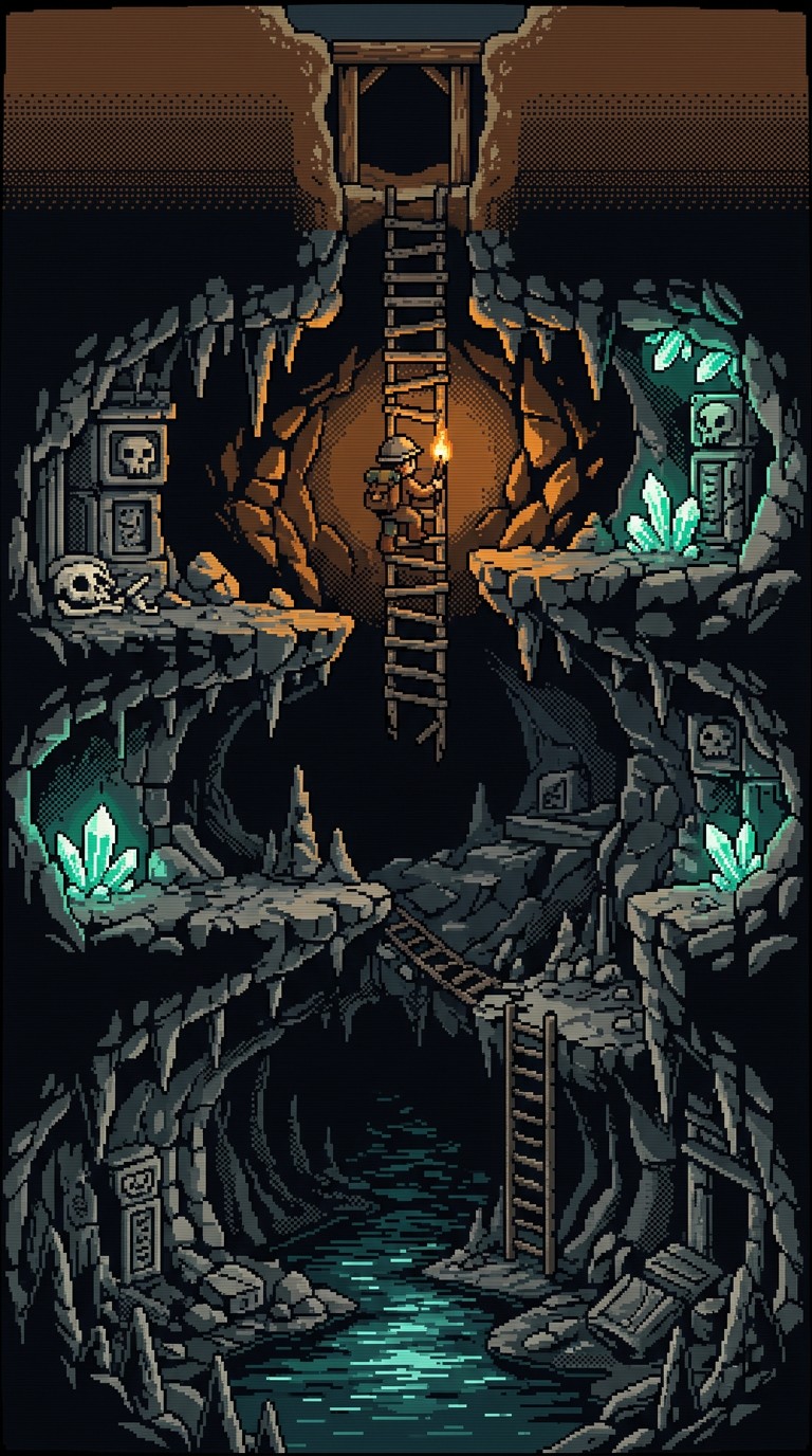 Free Underground Pixel Adventure Image - Pixel, Retro, Cave | Download ...