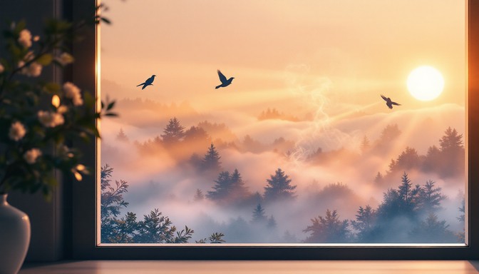 Morning Tample View Free Misty Morning View Image - Sunrise, Mist, Forest | Download at ...