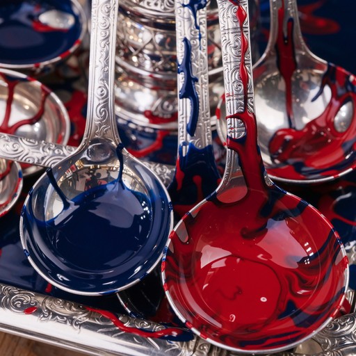 Free Paint Meets Silver Image - Silverware, Paint, Blue | Download at ...