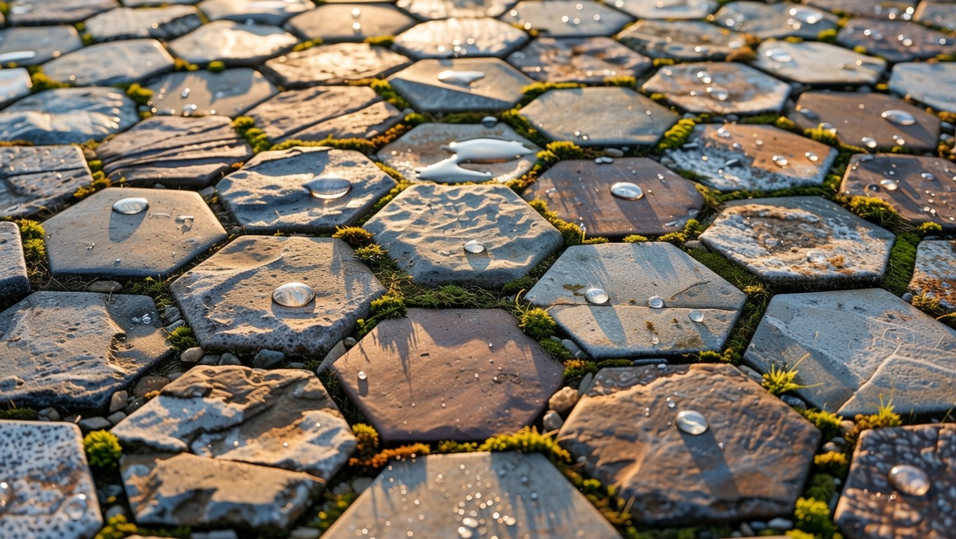 Pathway Hexagonal Free Weathered Geometric Pathway Image - Hexagonal, Pathway, Stones ...