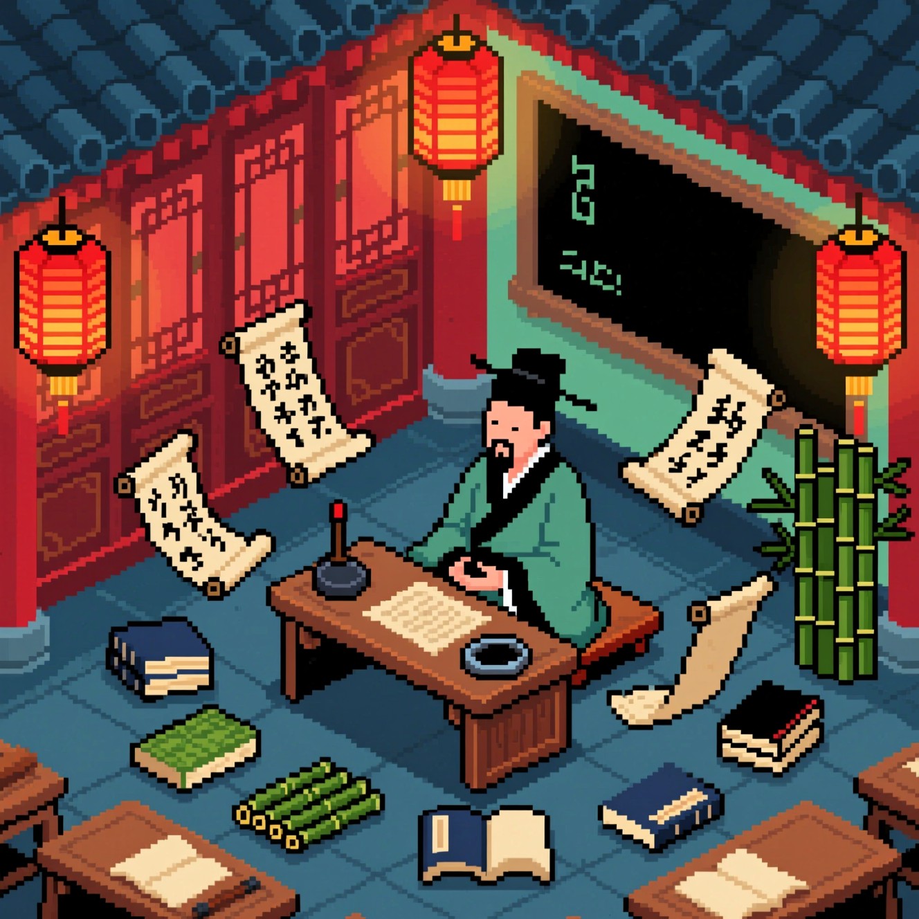Free Pixel Scholar Meditates Photo - Scholar, Pixel, Isometric ...