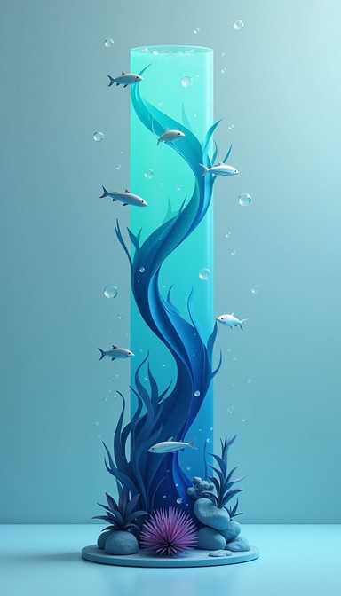 Free Vertical Marine Ecosystem Image - Aquatic, Column, Fish | Download ...