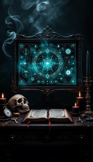 Witchy Computer Workspaces Free Mystical Computer Workspace Image - Gothic, Occult, Mystical ...