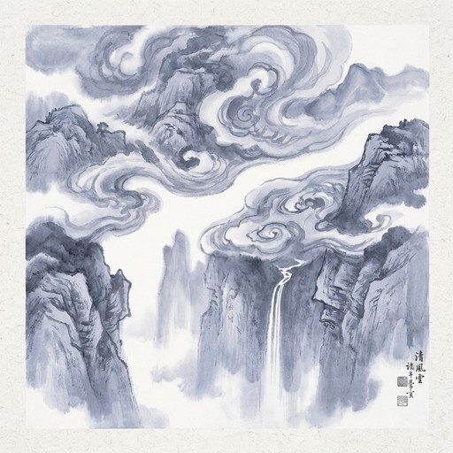 Free Misty Mountain Clouds Image - Watercolor, Landscape, Mountains ...