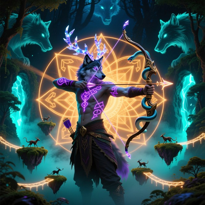 Unic Wolf Free Mystical Wolf Archer Image - Mystical, Hunter, Wolf | Download at ...