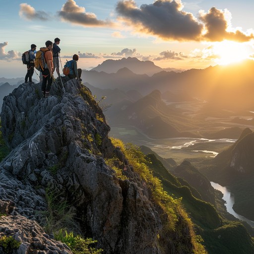 Free Sunset Mountain Adventure Image - Sunrise, Mountains, Hikers ...