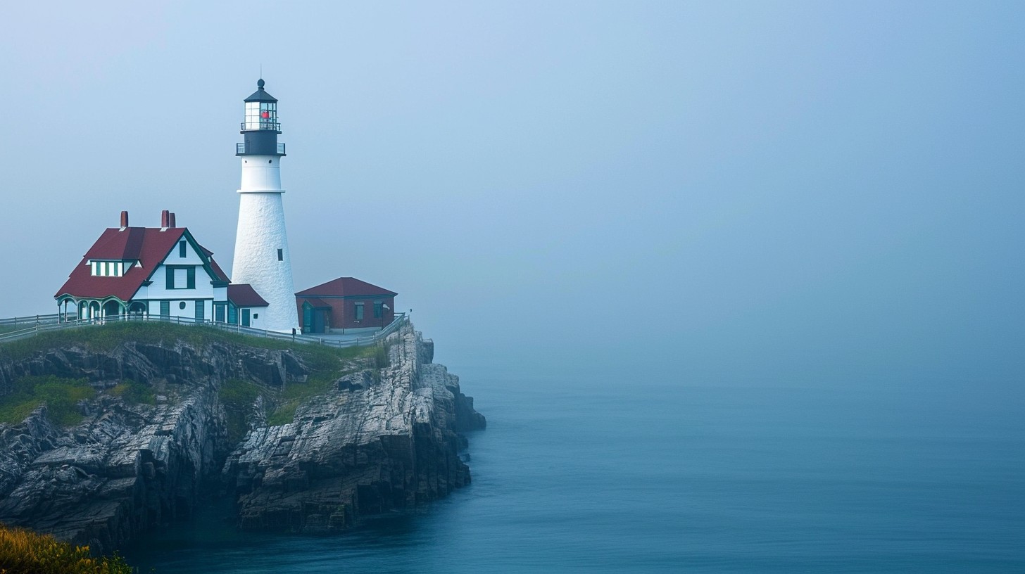 Free Misty Lighthouse Scene Image - Lighthouse, Mist, Ocean | Download ...