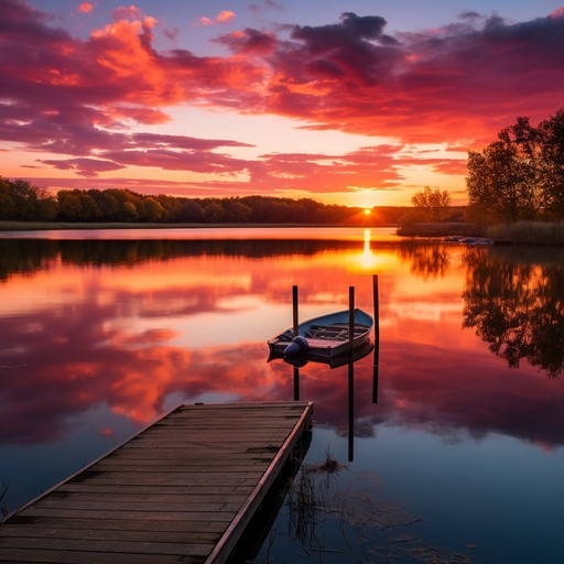 Sunse View Free Serene Sunset View Image - Sunset, Lake, Dock | Download at StockCake
