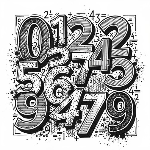 Free Numerical Art Composition Image - Numbers, Numerals, Typography ...