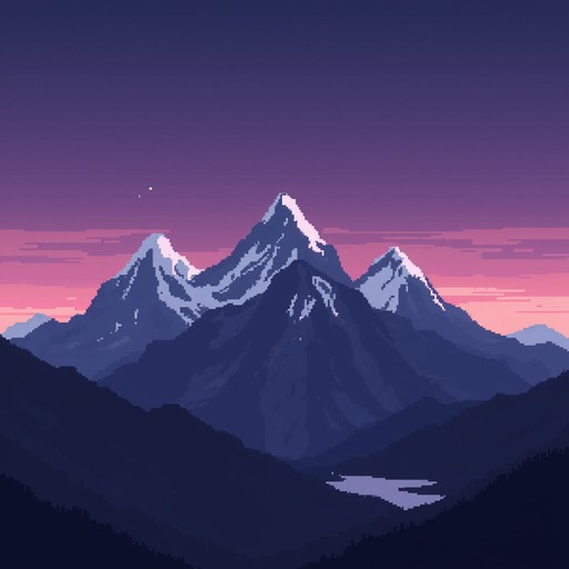 Free Purple Peak Pixels Image - Mountains, Pixel, Twilight | Download ...