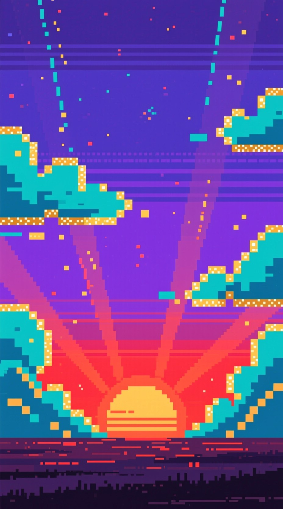 Free Pixel Sunset Dreams Photo - Sunset, Pixel, Art | Download at StockCake