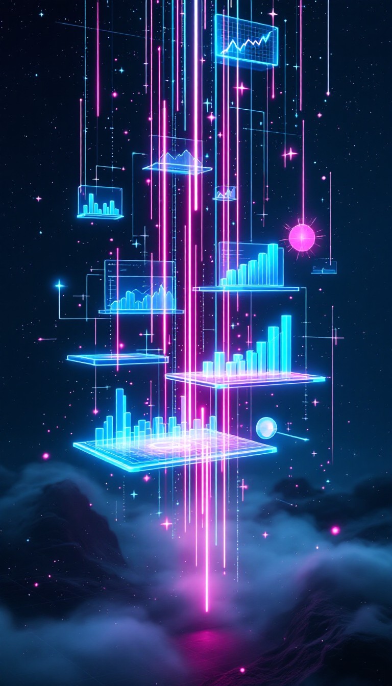 Free Neon Data Stream Image - Holographic, Neon, Data | Download at ...