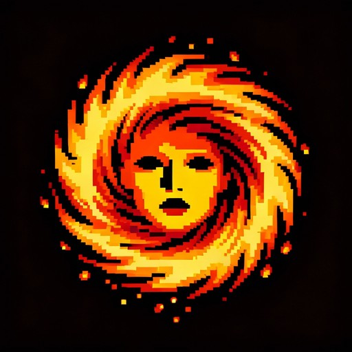 Free Flaming Pixel Portrait Image - Fire, Flames, Pixel | Download at ...