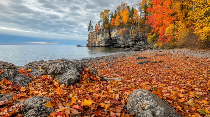Free Autumn Lake View Image - Autumn, Lake, Foliage | Download at StockCake